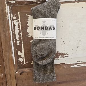 Bombas Calf Crew Socks Men’s XL Brown Heather NWT
